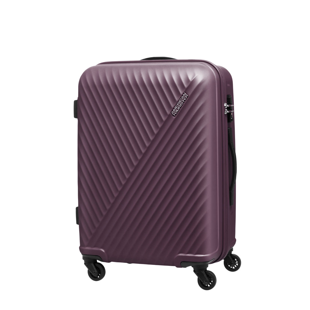 american tourister purple carry on